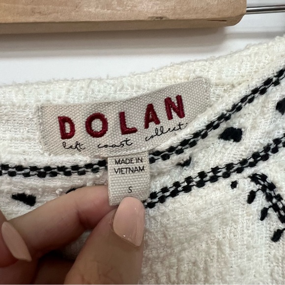 Anthropologie Dolan Embroidered Mini Skirt Pencil Boucle Ivory White Small - Picture 7 of 10